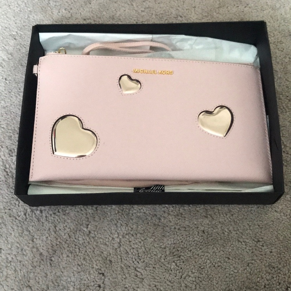 Leather Zip Clutch